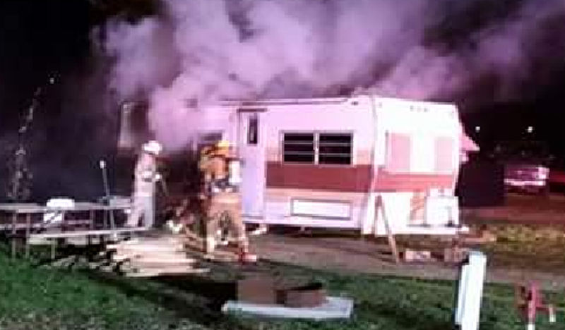 Camper Fire